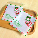 100PCS Chrismas Letter Cute Bakery Packing Birthday Cookie Gift Bags for Party