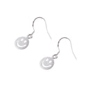 Women Jewelry Alloy Silver Smiling Expression Hollow Smile Ear Hook Earrings