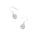 Women Jewelry Alloy Silver Smiling Expression Hollow Smile Ear Hook Earrings