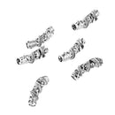 6pcs 43mm Vintage Dragon Carved Curved Tube Bracelet Connector Charm Beads