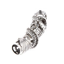 6pcs 43mm Vintage Dragon Carved Curved Tube Bracelet Connector Charm Beads
