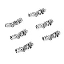 6pcs 43mm Vintage Dragon Carved Curved Tube Bracelet Connector Charm Beads