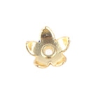 6pcs Gold Tone Alloy Flower Bead Caps 8mm Jewelry Making Findings