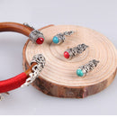6PCS Tibetan Silver Bead End Caps Wood Bracelet Bangle DIY Jewelry Findings