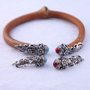 6PCS Tibetan Silver Bead End Caps Wood Bracelet Bangle DIY Jewelry Findings