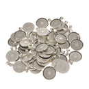 50x Tray Cabochon Bezel Setting Pendant Base Cabochon Frame Cameo Charm 25mm