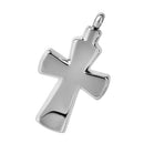 316L Stainless Steel Plain Silver Cross Charm Cremation Jewelry Ashes Urn Keepsake Memorial Pendant
