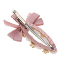 Women Jewelry Korean Style Pink Bowknot Hair Clip Rhinestones Clamp Hairpin