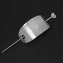 Silver Hoop Ellipse Pierced Barrette Hair Stick Slide Clip Hairpin Jewelry