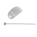 Silver Hoop Ellipse Pierced Barrette Hair Stick Slide Clip Hairpin Jewelry