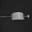 Silver Hoop Ellipse Pierced Barrette Hair Stick Slide Clip Hairpin Jewelry