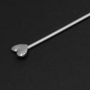 Silver Hoop Ellipse Pierced Barrette Hair Stick Slide Clip Hairpin Jewelry