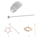 Silver Hoop Ellipse Pierced Barrette Hair Stick Slide Clip Hairpin Jewelry