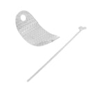 Silver Hoop Ellipse Pierced Barrette Hair Stick Slide Clip Hairpin Jewelry