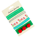 Women Xmas Hair Jewelry Girl Christmas Hair Ring Band Headband Green Hair Rope