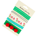 Women Xmas Hair Jewelry Girl Christmas Hair Ring Band Headband Green Hair Rope