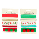 Women Xmas Hair Jewelry Girl Christmas Hair Ring Band Headband Green Hair Rope