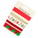 Women Xmas Hair Jewelry Girl Christmas Hair Ring Band Headband Red Hair Rope