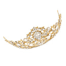 Wedding Bridal Tiaras Rhinestones Crown Pageant Party Prom Headpiece Gold