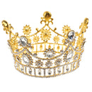 Wedding Bridal Prom Party Gold Crystal Rhinestone Tiara Crown Headpiece