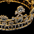 Wedding Bridal Prom Party Gold Crystal Rhinestone Tiara Crown Headpiece