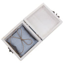 Shabby Chic Rustic Wedding Ring Pillow Bearer Box Wooden