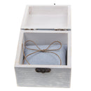 Shabby Chic Rustic Wedding Ring Pillow Bearer Box Wooden