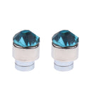 24pcs Multicolor Sparkling Fashion Crystal Round Magnetic Clip On 4mm Stud Earring Set for Men/Women