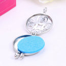 Locket Necklace for Fragrance Essential Oil Aromatherapy Diffuser Silver