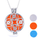 Locket Necklace for Fragrance Essential Oil Aromatherapy Diffuser Silver