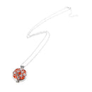 Locket Necklace for Fragrance Essential Oil Aromatherapy Diffuser Silver