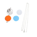 Locket Necklace for Fragrance Essential Oil Aromatherapy Diffuser Silver