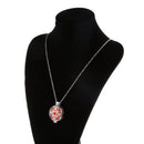 Locket Necklace for Fragrance Essential Oil Aromatherapy Diffuser Silver
