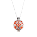 Locket Necklace for Fragrance Essential Oil Aromatherapy Diffuser Silver