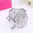 Locket Necklace for Fragrance Essential Oil Aromatherapy Diffuser Silver