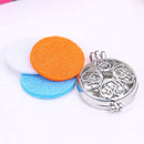 Locket Necklace for Fragrance Essential Oil Aromatherapy Diffuser Silver