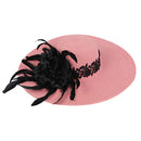 Fashion Women Flower Feather Fascinator Hat Derby Race Tea Party Hair Decor