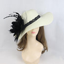 Fashion Women Floral Feather Fascinator Hat Derby Race Tea Party Hair Decor