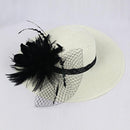 Fashion Women Floral Feather Fascinator Hat Derby Race Tea Party Hair Decor
