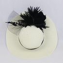 Fashion Women Floral Feather Fascinator Hat Derby Race Tea Party Hair Decor