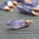 Lady Jewelry European Style Purple Rhinestone Crystal Pendant Chain Necklace