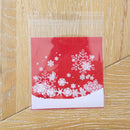 100pcs Christmas Snowflake Sweet Cellophane Cookie Candy Biscuit Bag