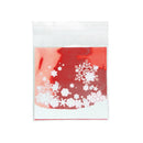 100pcs Christmas Snowflake Sweet Cellophane Cookie Candy Biscuit Bag