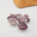 Vintage Octopus Women Cute Animal Broches Purple Crystal Rhinestone Brooch Pin