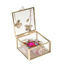 Glass Jewelry Ring Earring Necklace Display Box Holder Storage Organizer