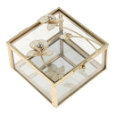 Glass Jewelry Ring Earring Necklace Display Box Holder Storage Organizer