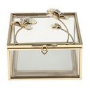 Glass Jewelry Ring Earring Necklace Display Box Holder Storage Organizer