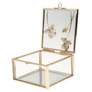 Glass Jewelry Ring Earring Necklace Display Box Holder Storage Organizer