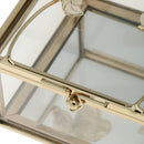 Glass Jewelry Ring Earring Necklace Display Box Holder Storage Organizer