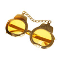 Handcuffs Shape Party Glasses Fancy Dress Costume Glasses Sunglasses Gold